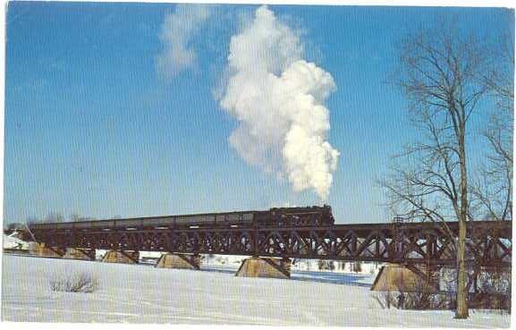 Canadian National RR #6218 & Train Crossing Richelieu River near Beloeil PC Queb