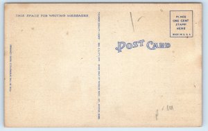 1940 Springfield Massachusetts Postcard Technical High School Spring Street Side