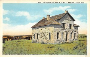 F89/ Casper Wyoming Postcard c1930s Goose Egg Ranch Stone Building