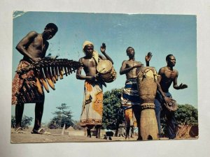 POSTED POSTCARD - AFRICA IN PICTURES TAM-TAM PERFORMANCE MUSIC ETHNIC (KK3708) 