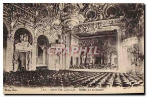 Old Postcard Monte Carlo Concert Hall