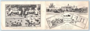 Advertising Folder MT. VERNON MOTOR LODGES Florida Locations Postcard Size 1950s