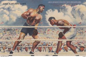 Boxing ; Jack Dempsey knocks out Jack Willard , 1930-40s