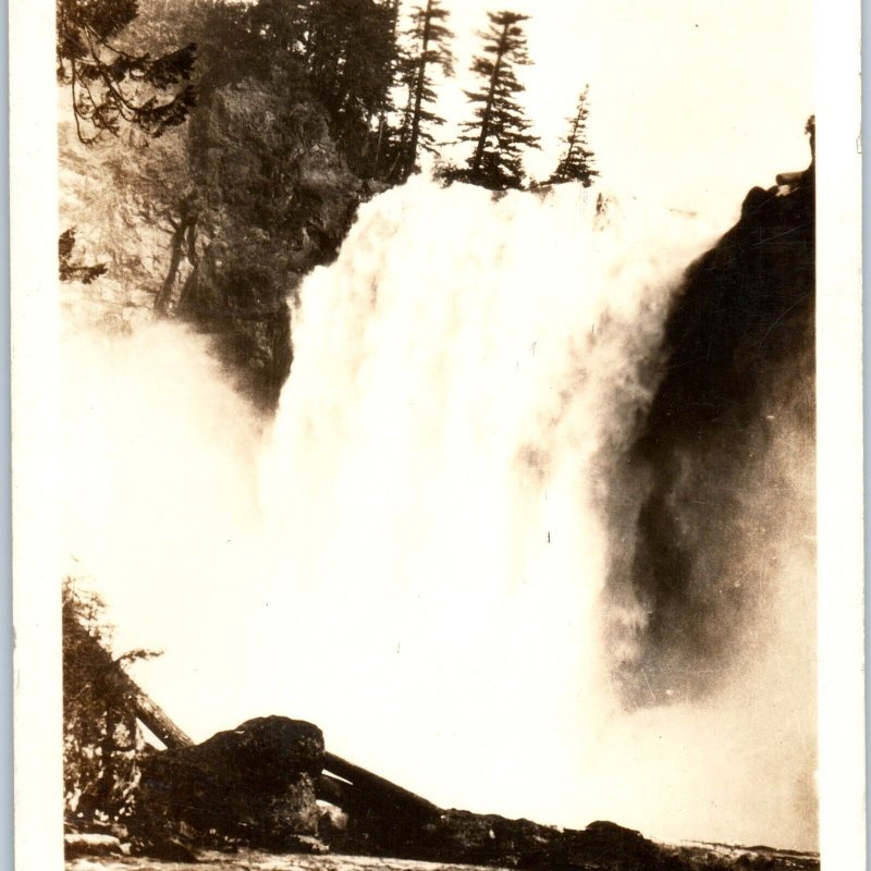 c1930s Snoqualmie Falls, Wash. RPPC River Rapids Real Photo #103 Waterfall A193