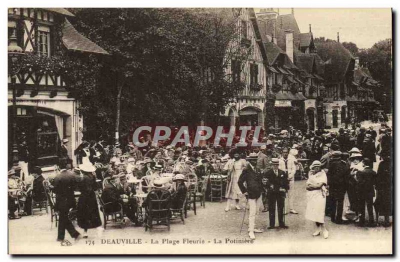 Old Postcard Deauville Beach Fleurie La Potiniere