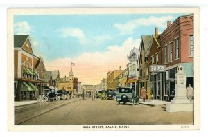 ME - Calais. Main Street  ca 1927