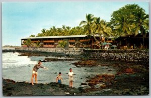 Kona Hawaii 1950s Postcard Waiaka Lodge