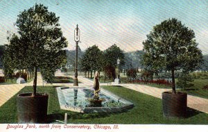 Chicago, Illinois - Showing Douglas Park, north from the Conservatory - c1905