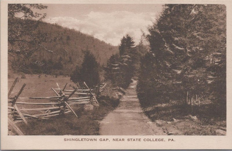 Postcard Shingletown Gap Near State College PA