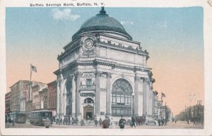 Trollies at the Buffalo Savings Bank - Buffalo NY, New York - WB