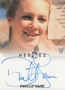 Danielle Savre Heroes TV Show Hand Signed Autograph Card