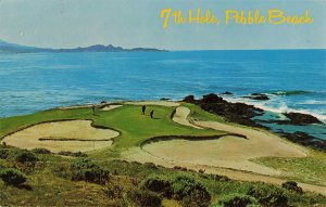 Pebble Beach Golf Coarse 7th Hole California Postcard 2R3-371