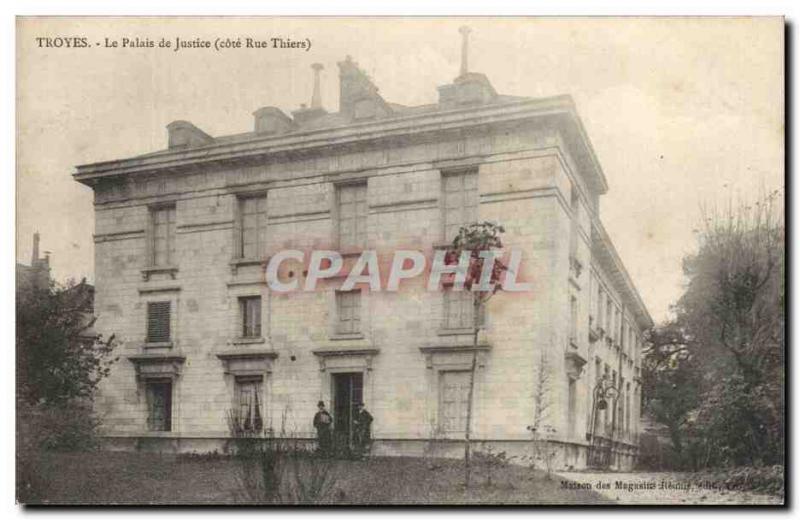 Troyes Postcard Old Courthouse (prices Rue Thiers)