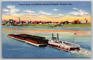 Federal Barge Line - Memphis, Tennessee - Postcard