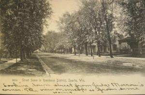 SPARTA WI Street Scene c1905 Postcard
