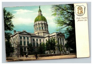 Vintage 1900's Postcard - State Capitol Fountain State Seal Atlanta Georgia