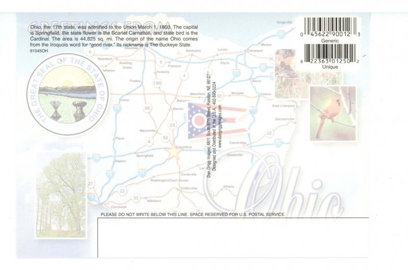 OH - Ohio Map & Highlights   (continental size)