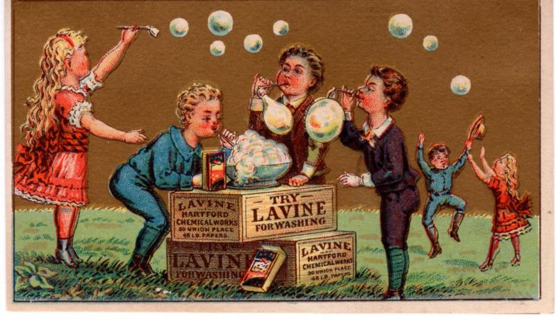 VICTORIAN TRADE CARD,  LAVINE SOAP.