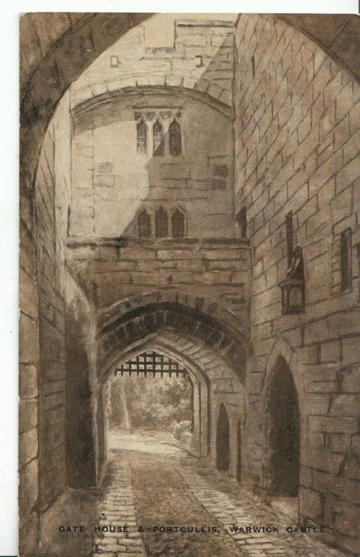 Warwickshire Postcard - Gate House & Portcullis - Warwick Castle   ZZ2719