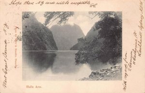 HALLS ARM NEW ZEALAND TO NEW YORK USA POSTCARD EXCHANGE 1904