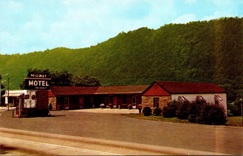 West Virginia Charleston Midway Motel Between Cedar Grove and Glasgow