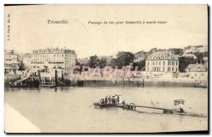 Old Postcard Trouville Passage du Bac Deauville Maree Basse