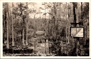 Real Photo Postcard Okefenokee Swamp Park in Waycross, Georgia