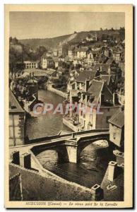 Old Postcard Aubusson Old Bridge Terrade