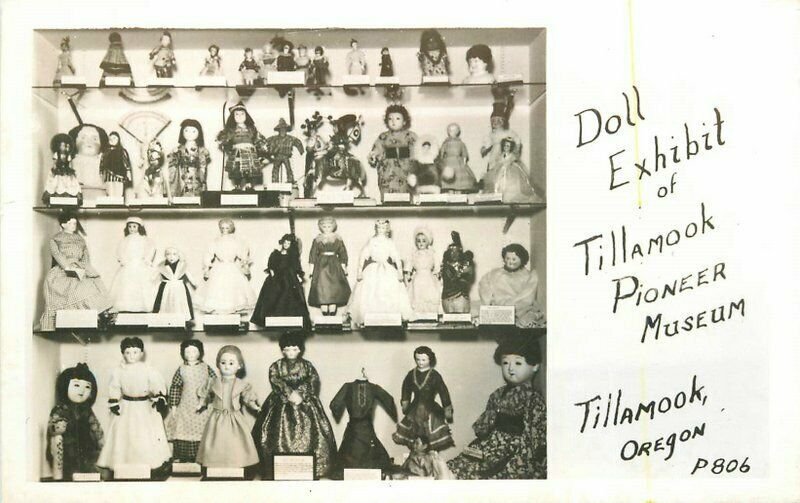 Tillamook Oregon P806 Doll Exhibit Interior RPPC Photo Postcard 21-4450