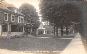 J47/ Sturgis Michigan RPPC Postcard c1910 East Chicago Residences 202