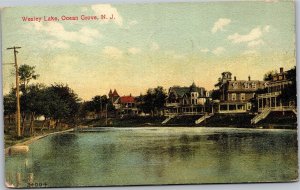 Postcard NJ Ocean Grove - Wesley Lake - trimmed?