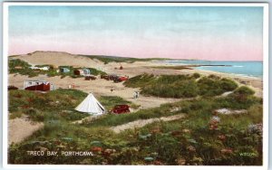 c1950s Treco Bay, Porthcawl, Wales Camping Beach Caravans Tents Cars Coast A360