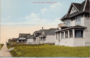 North Battleford SK Henry Street Residences Saskatchewan Sask Postcard H58