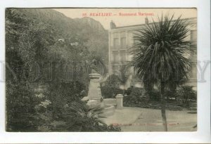 3158605 France BEAULIEU Monument MARINONI Vintage postcard