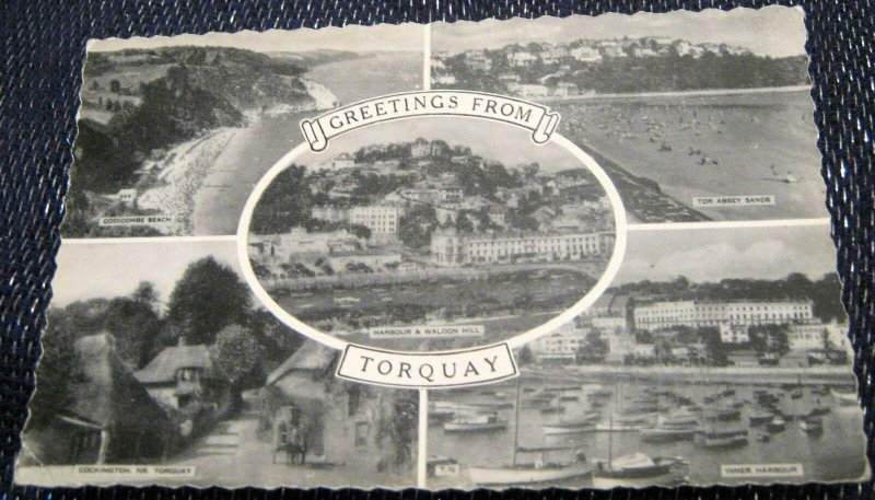 England Greetings from Torquay multi-view - unposted