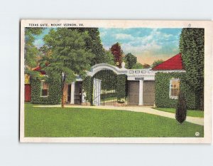 Postcard Texas Gate Mount Vernon Virginia USA