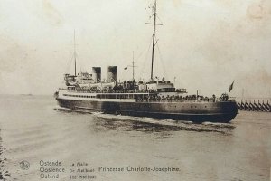 Ostend The Mailboat Princess Charlotte Josephine Vintage Postcard