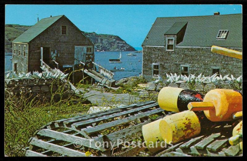 Lobster Pots and Buoys on Maine Coast