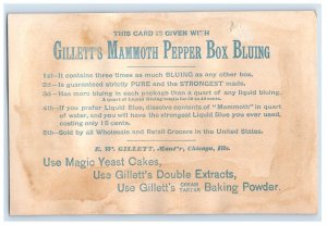 1880s Gillett's Mammoth Pepper Box Bluing, Extracts & Baking Powder Lot Of 3 #6P