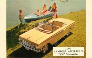 Auto Dealer Advertising 1962 Rambler American 400 Convertible Speedboat 7626