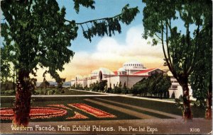 VINTAGE POSTCARD THE 1915 PANAMA-PACIFIC INT'L EXPOSITION WESTERN FAÇADE