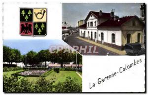 Modern Postcard La Garenne Colombes The station's square