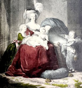 Marie Antoinette w/ Infants Versailles Museum Postcard 1900-1920s France PCBG11A