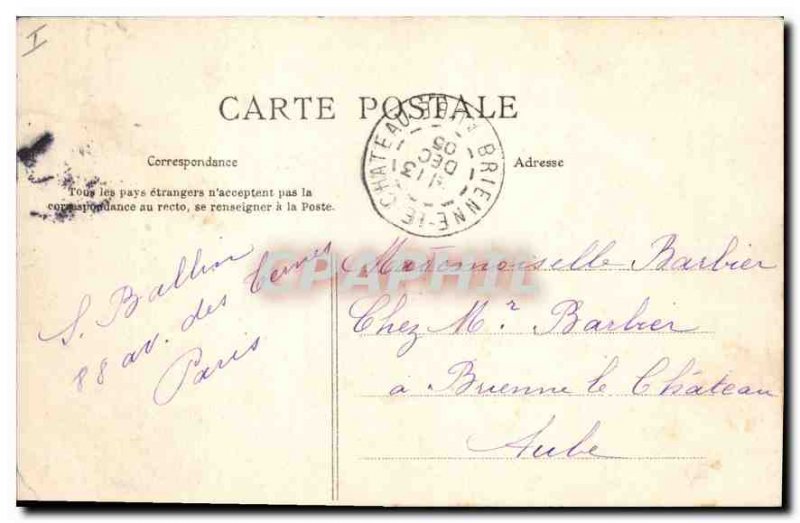 Postcard Old Paris Bois de Boulogne Etang du Chateau de Longchamp