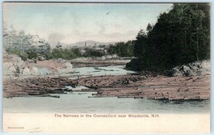 WOODVILLE, New Hampshire NH  Handcolored NARROWS on Connecticut c1900s Postcard