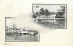 Indiana Indianapolis Garfield Riverside undivided Postcard 22-5946
