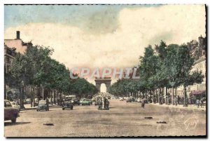 Old Postcard Paris And Its Wonders L & # 39Avenue Champs Elysees roundabout A...