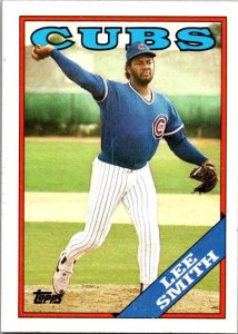 1988 Topps Baseball Card Lee Smith Chicago Cubs sk21051