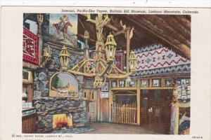 Colorado Lookout Mountain Interior Pa-Ha-Ska tepee Buffalo Bill Museum Curteich