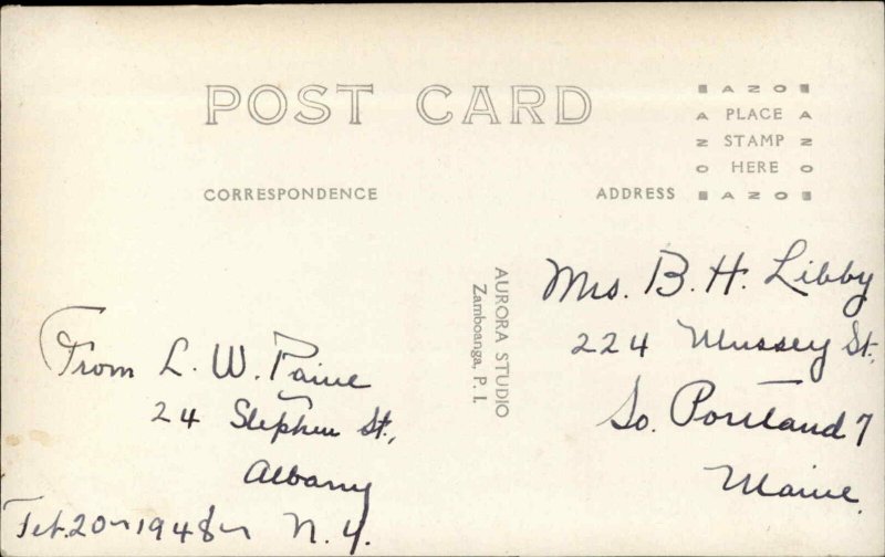 American Rubber Co Tapped Tree Basilan Island Mindanao Philippines RPPC